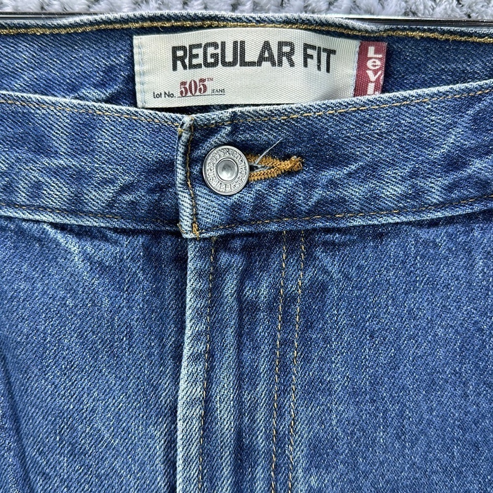 Levi 505 Regular Fit Men’s Size 42x32 - Picture 4 of 10